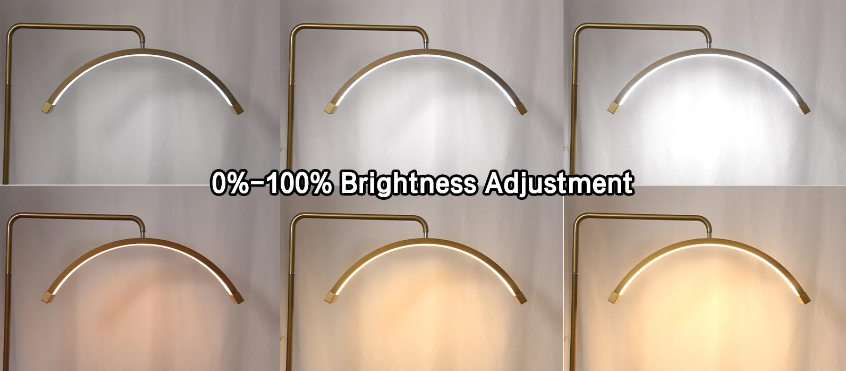 Lampe Demi-lune Or Brillant