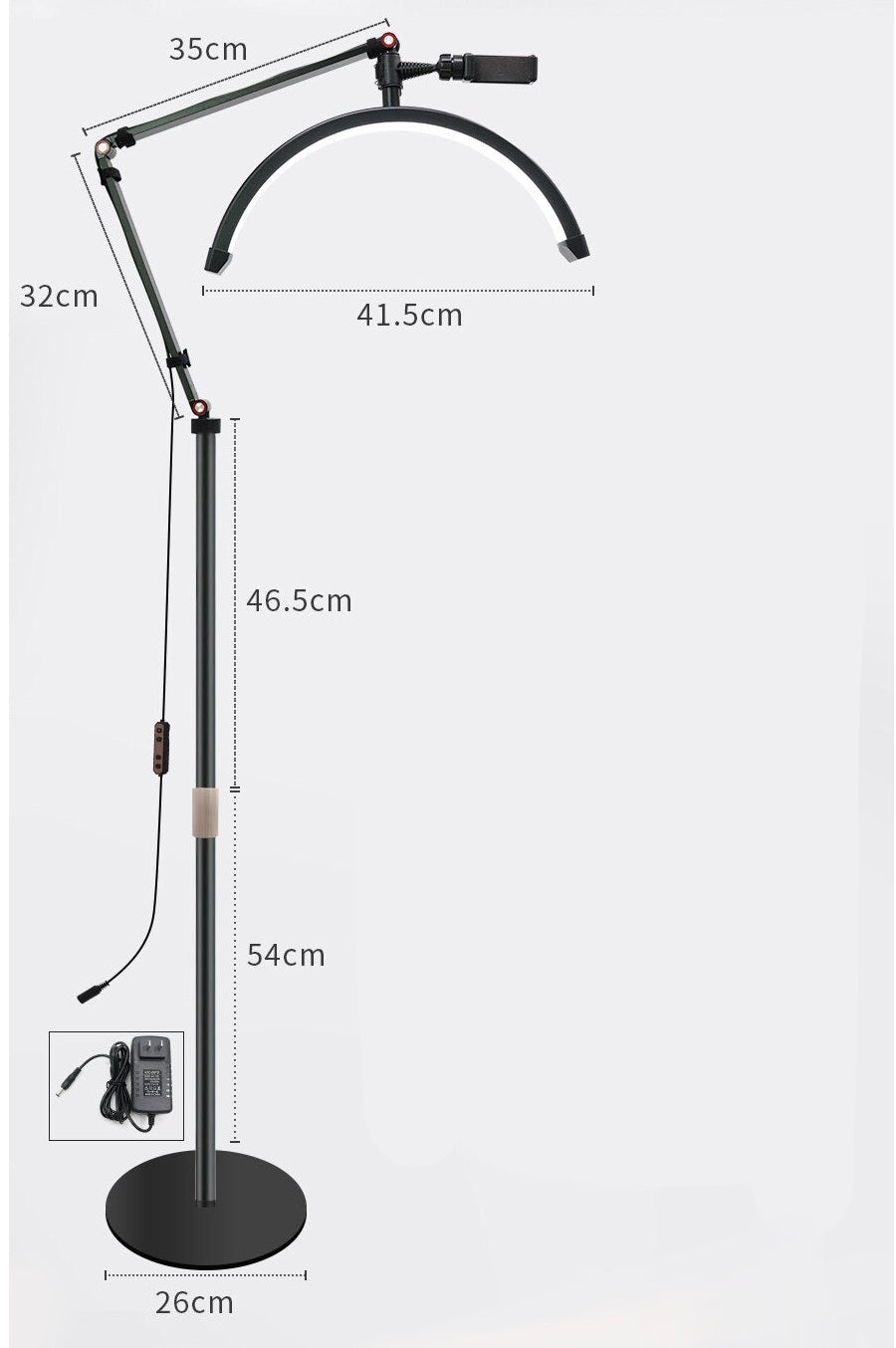 Lampe Demi-lune sur pied