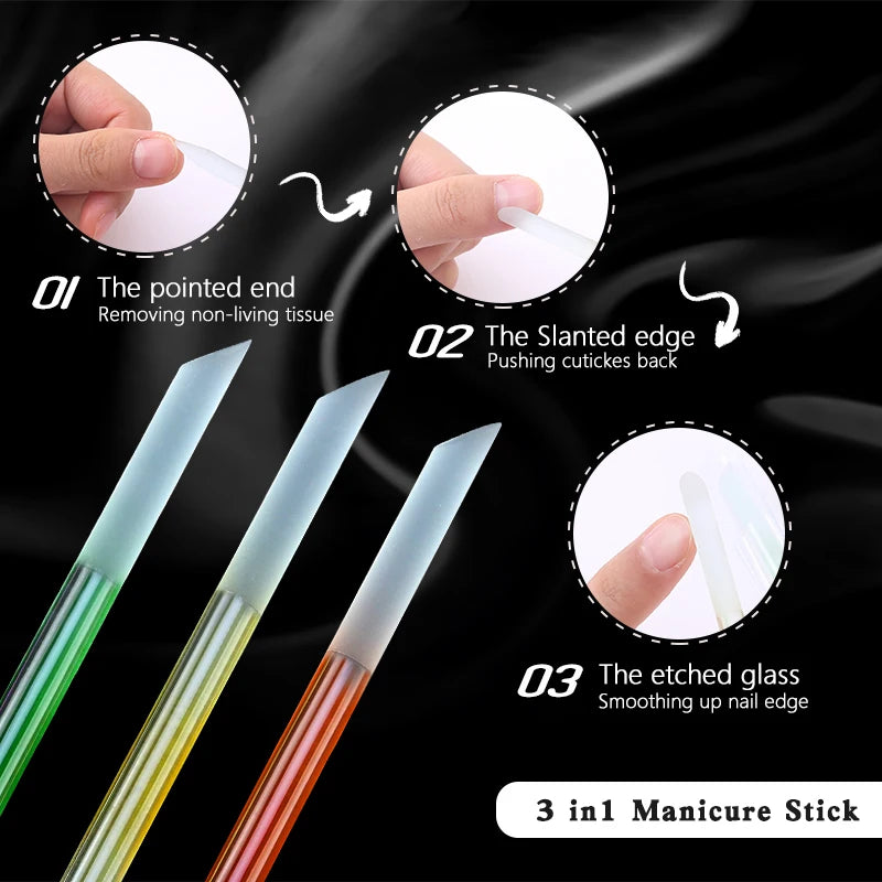 Pinceaux double tête en silicone pour Nails Art