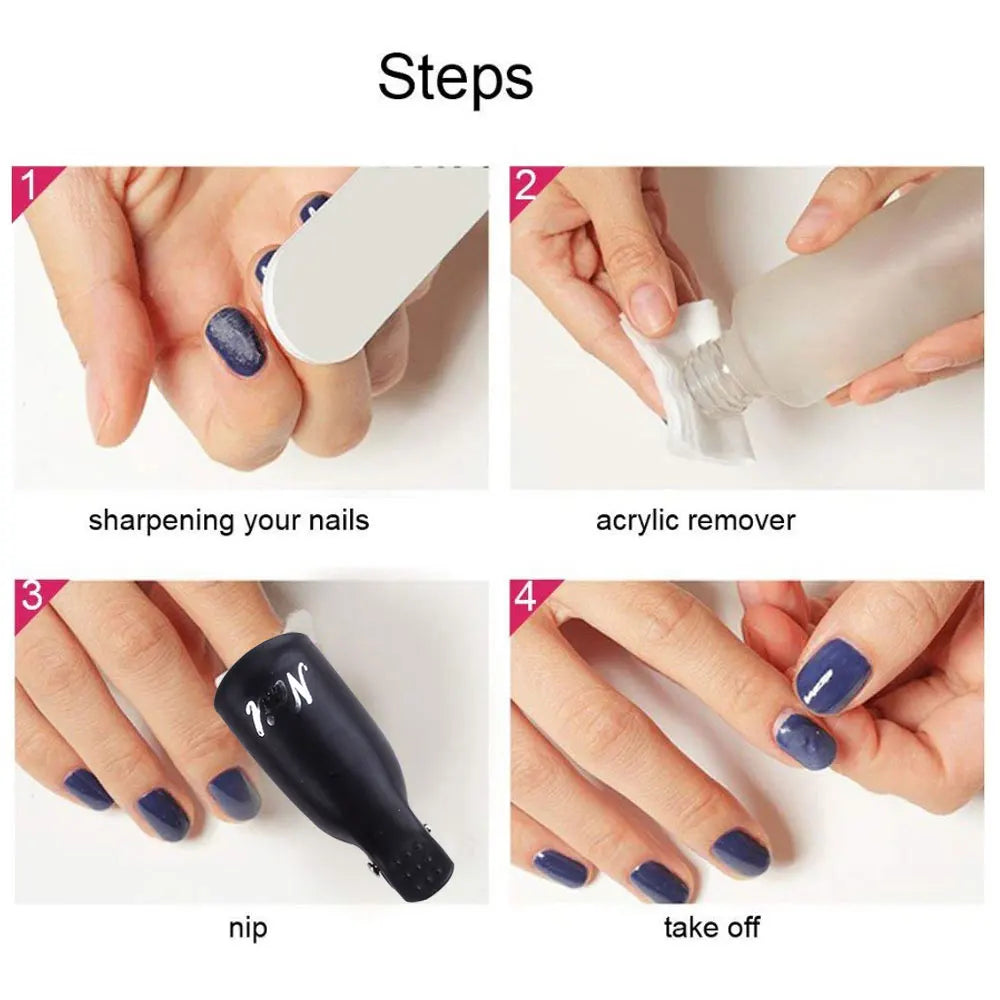 Nails polish remover clips - 10 pièces