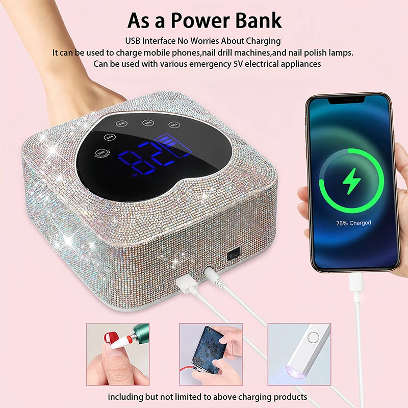 Lampe led diamant ongles