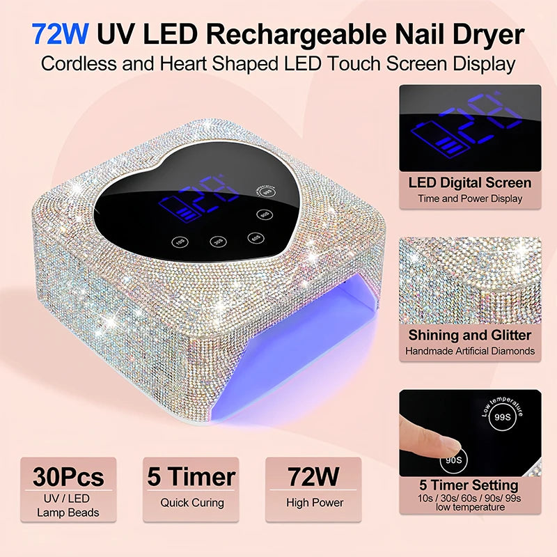 Lampe led diamant ongles
