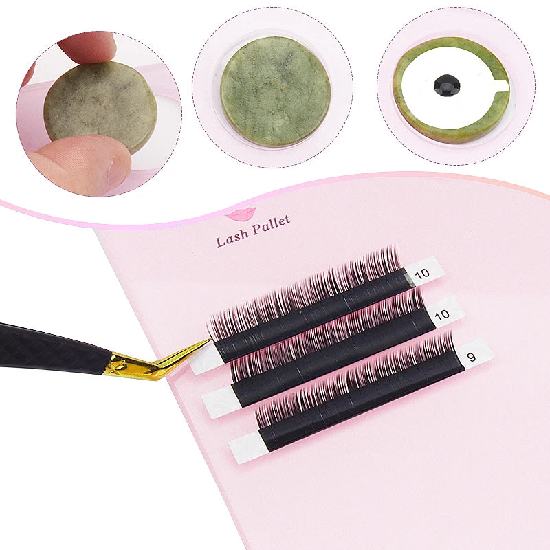 Palette à cils avec pierre de Jade